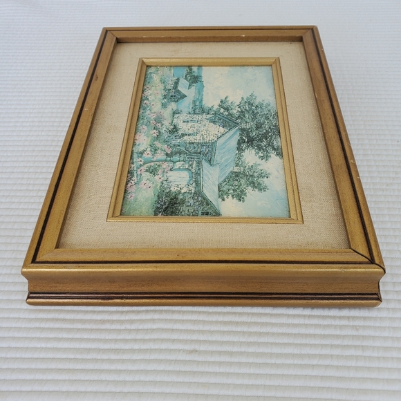 2 Cottage Prints 12"x7.5" Kierstead Gallery Vintage Wood Frame 1980s Cottagecore - Picture 5 of 16